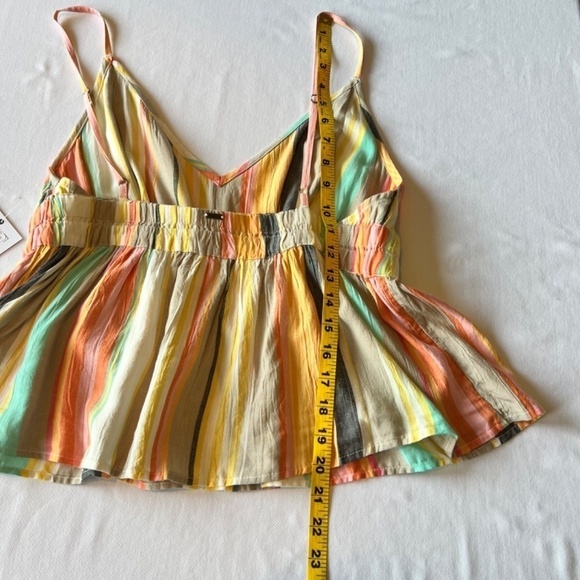 NWT - O’Neill Kelby stripe peplum sleeveless top - Picture 8 of 11